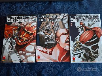 Manga L'Attacco dei Giganti vol.1-2-3