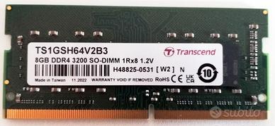RAM Transcend DDR4-3200 8Gb RAM SO-DIMM ram