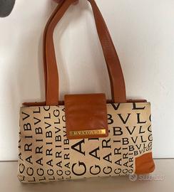 Borsa Bvlgari Mania Tote Canvas e Pelle Cuoio