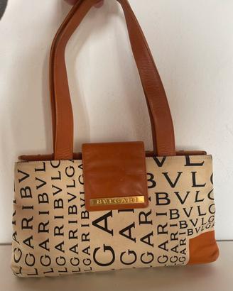 Borsa Bvlgari Mania Tote Canvas e Pelle Cuoio