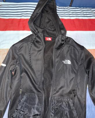 Felpa nera North Face con cappuccio, nuova