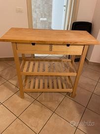 Carrello/Isola da cucina Ikea FORHOJA in legno mas