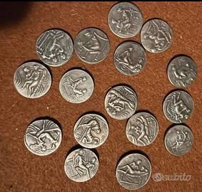 Lotto 16 monete Spintria - Tessere Romane Erotiche