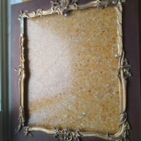 Grande cornice antica rettangolare stucchi dorati