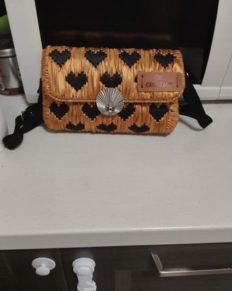 Borsa marrone e nero tema San valentino