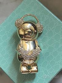 Spilla Max Mara dorata con strass