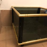 Vaso/fioriera vetro/ottone