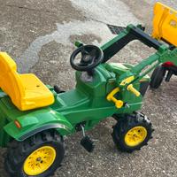 Trattore a pedali Jhon deer+ 2 rimorchi