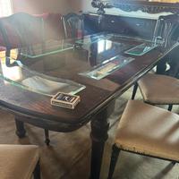 Tavolo da pranzo elengane, 6 sedie