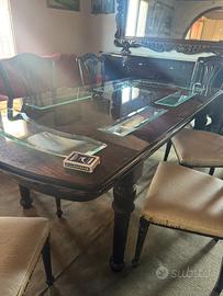 Tavolo da pranzo elengane, 6 sedie