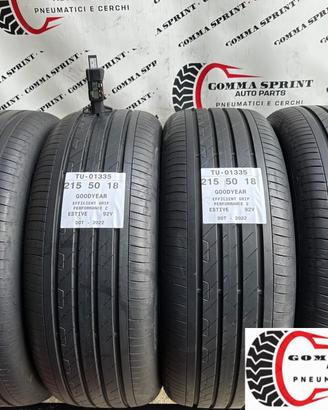 4 PNEUMATICI 215/50 R18 GOODYEAR ESTIVE 75%