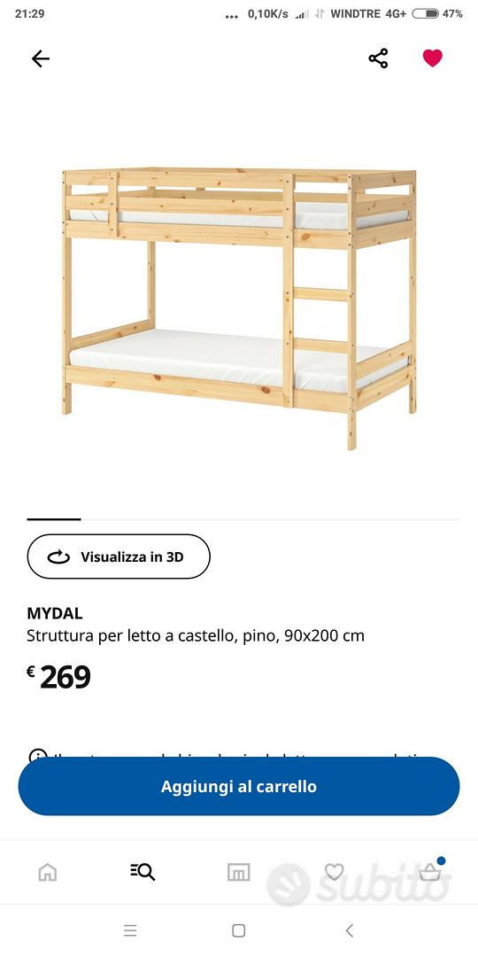 Letto a castello Ikea Mydal con materassi 90x200 - Arredamento e Casalinghi  In vendita a Udine