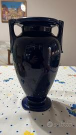 Vaso decorativo in vetro blu