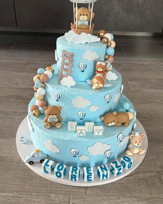 Torta finta battesimo