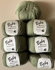 7 gomitoli lana Baby Merinos 50 gr lavoro maglia