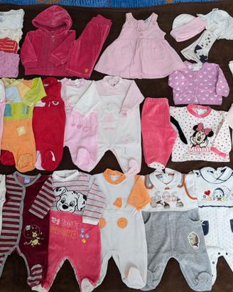 Lotto vestiti neonata 1-3 mesi