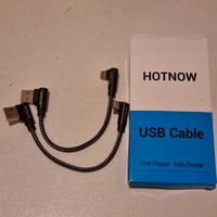 Cavi di ricarica USB a USB c da 15 cm spine a 90°