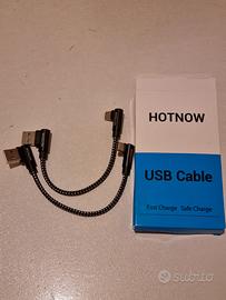 Cavi di ricarica USB a USB c da 15 cm spine a 90°