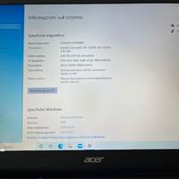 Notebook Acer - so Windows 10 Home