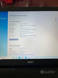 Notebook Acer - so Windows 10 Home