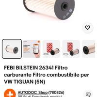 Filtro carburante FEBI BILSTEIN 26341 