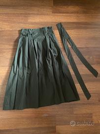 GONNA LUNGA VERDE MILITARE PIAZZA ITALIA