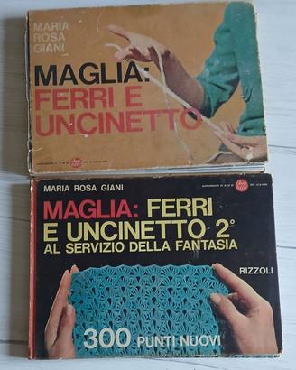 Maglia: ferri e uncinetto libri vintage