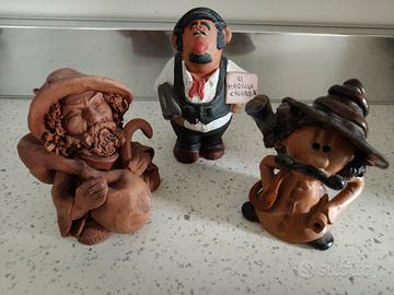 3 Statuine Briganti Calabresi  anni'60