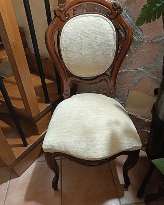 4 sedie in stile Novecento massello 
