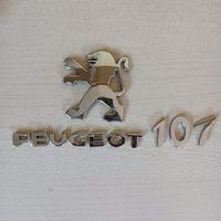 Logo+Scritta portellone posteriore Peugeot 107
