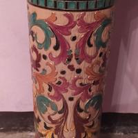 Colonna cachepot ceramica dipinta a mano Deruda