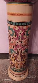 Colonna cachepot ceramica dipinta a mano Deruda