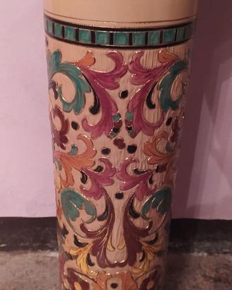 Colonna cachepot ceramica dipinta a mano Deruda
