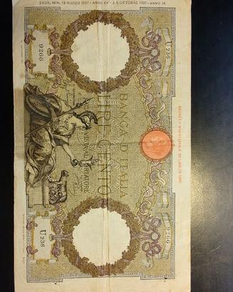 Banconota 100 Lire Capranesi 1937 Azzolini Urbini