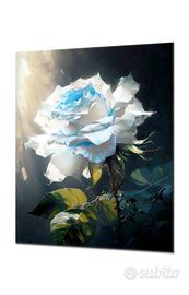 Quadro Stampa su Tela Rosa Blu 70x120 cm
