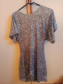 vestito corto da sera con paillettes 