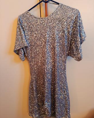 vestito corto da sera con paillettes 