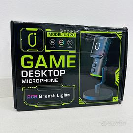 Microfono Gaming U-120 RGB USB – NUOVO + Accessori