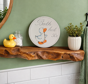 quadretto bath su legno