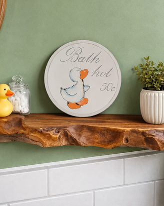 quadretto bath su legno