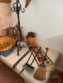 set camino in ferro battuto