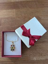 Collier Ciondolo tartaruga Bijoux zirconi color