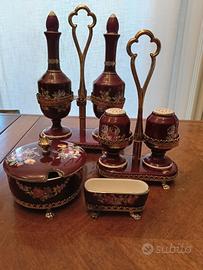 Set di condimento in porcellana vintage 