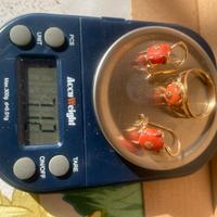 Anello+orecchini corallo rosa e oro