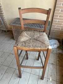 sgabelli alti in legno