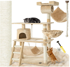 tectake® Tiragraffi per Gatti, Multifunzionale, Ti