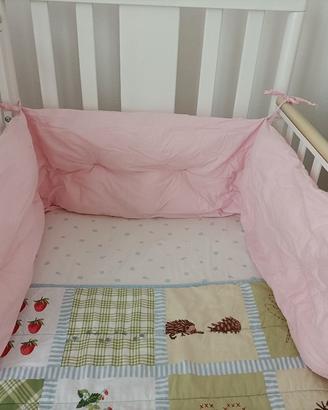 Paracolpi rosa per lettino 