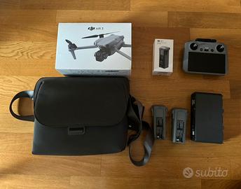 Drone dji air 3 fly more combo + dji rc2 + borsa