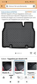 Tappetino baule Citroen C3 aircross 2022