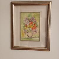 Quadro anni 70 /80 ad Olio motivo floreale 